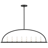 Abbott 8 Light Black Linear Chandelier Crystorama