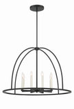 Abbott 8 Light Black Chandelier Crystorama