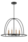 Abbott 8 Light Black Chandelier Crystorama