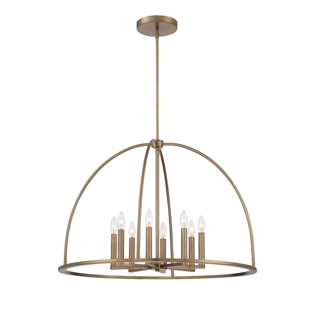 Abbott 8 Light Vibrant Gold Chandelier Crystorama