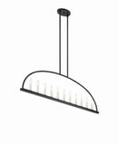 Abbott 11 Light Black Linear Chandelier Crystorama