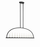 Abbott 11 Light Black Linear Chandelier Crystorama