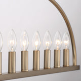 Abbott 11 Light Vibrant Gold Linear Chandelier Crystorama