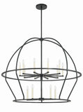 Abbott 15 Light Black Chandelier Crystorama