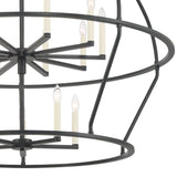 Abbott 15 Light Black Chandelier Crystorama