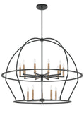 Abbott 15 Light Black Chandelier Crystorama