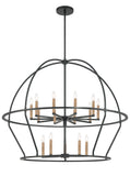 Abbott 15 Light Black Chandelier Crystorama