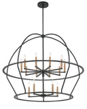 Abbott 15 Light Black Chandelier Crystorama