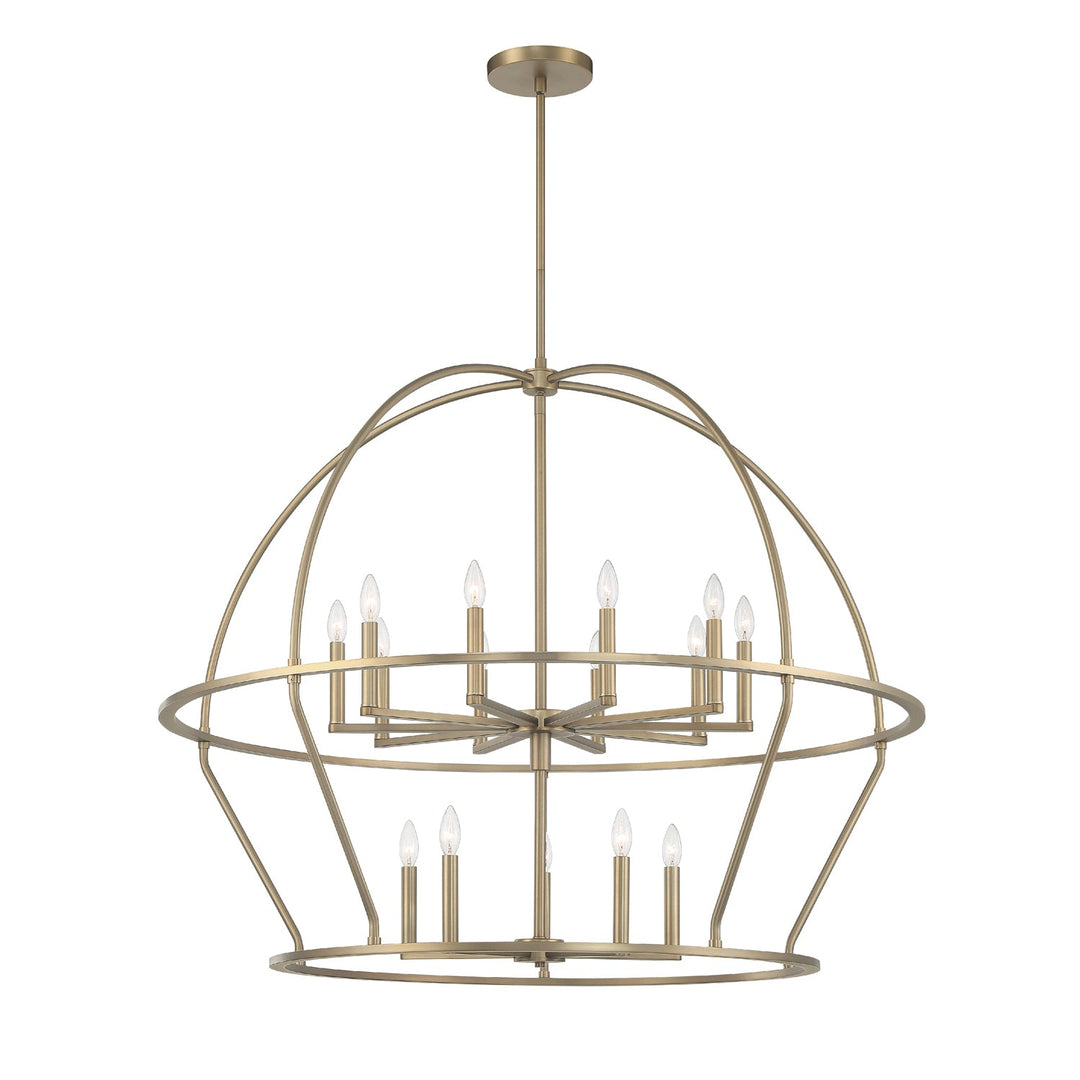 Abbott 15 Light Vibrant Gold Chandelier Crystorama