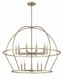 Abbott 15 Light Vibrant Gold Chandelier Crystorama