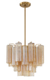 Addis 4 Light Aged Brass Chandelier Crystorama