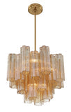 Addis 4 Light Aged Brass Chandelier Crystorama