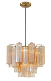 Addis 4 Light Aged Brass Chandelier Crystorama