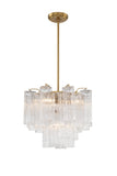 Addis 4 Light Aged Brass Chandelier Crystorama