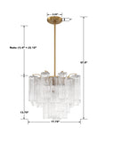 Addis 4 Light Aged Brass Chandelier Crystorama