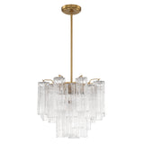 Addis 4 Light Aged Brass Chandelier Crystorama