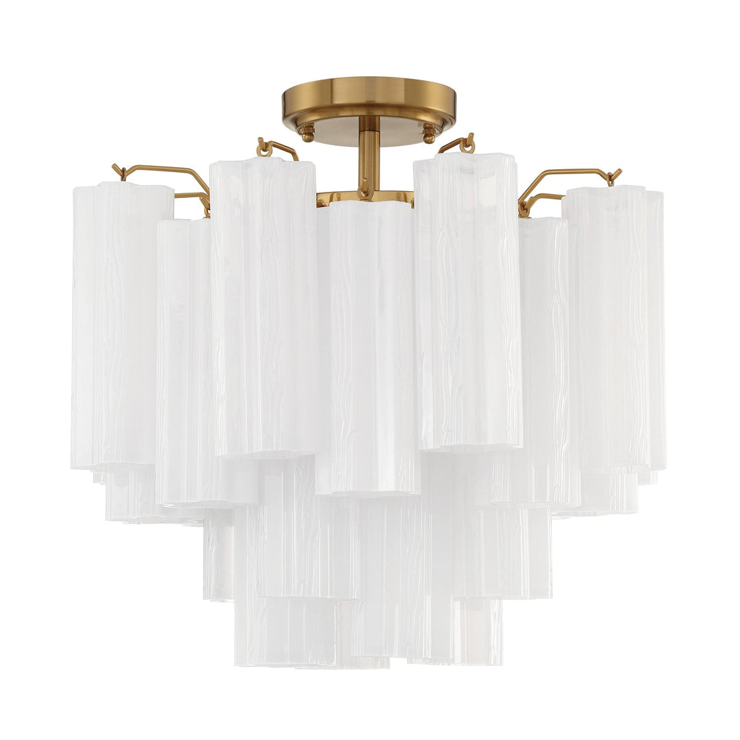 Crystorama Crystorama Addis 4 Light Aged Brass Semi Flush Mount