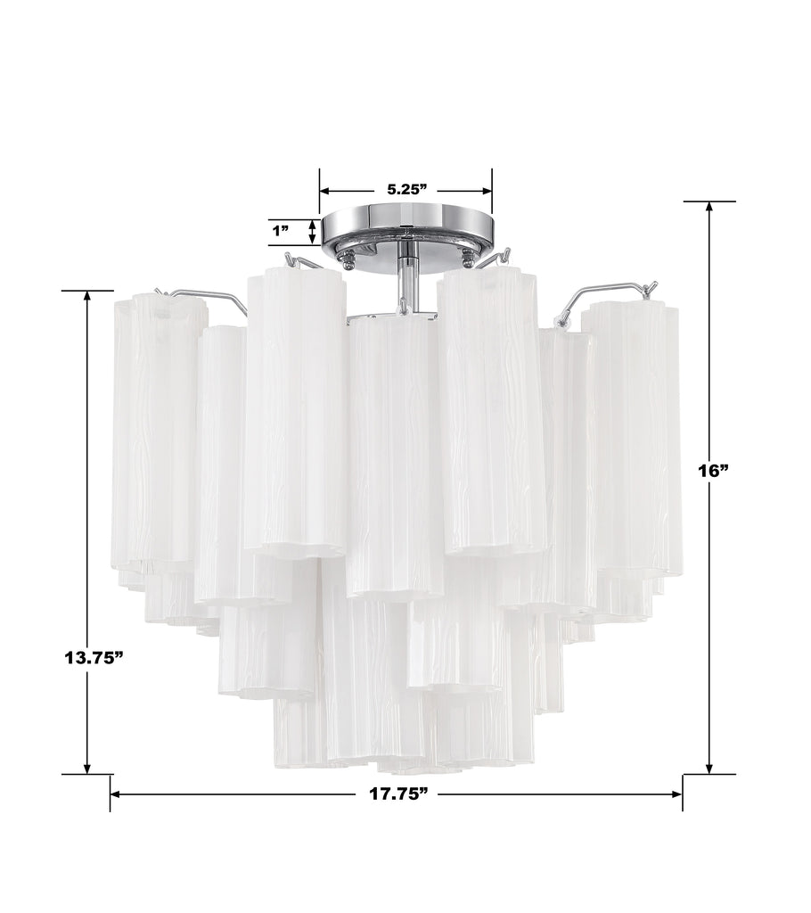 Crystorama Crystorama Addis 4 Light Polished Chrome Semi Flush Mount