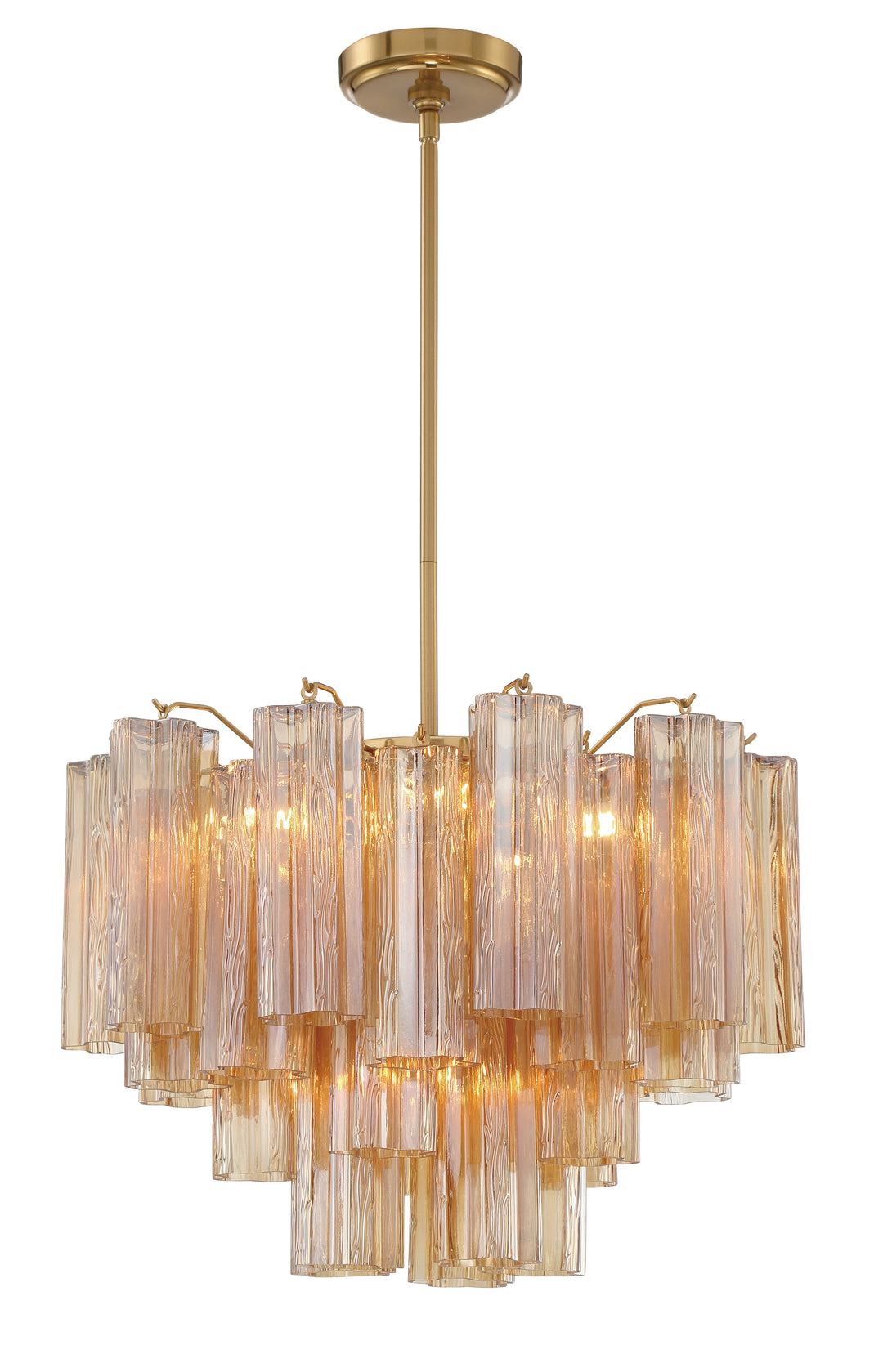 Addis 6 Light Aged Brass Chandelier Crystorama