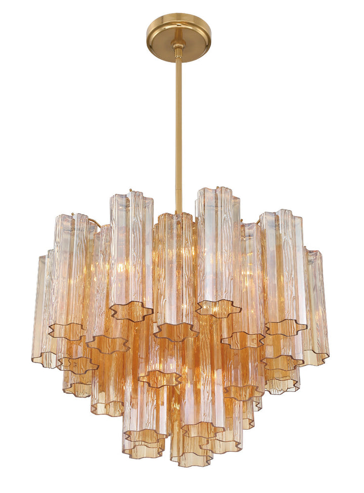 Addis 6 Light Aged Brass Chandelier Crystorama