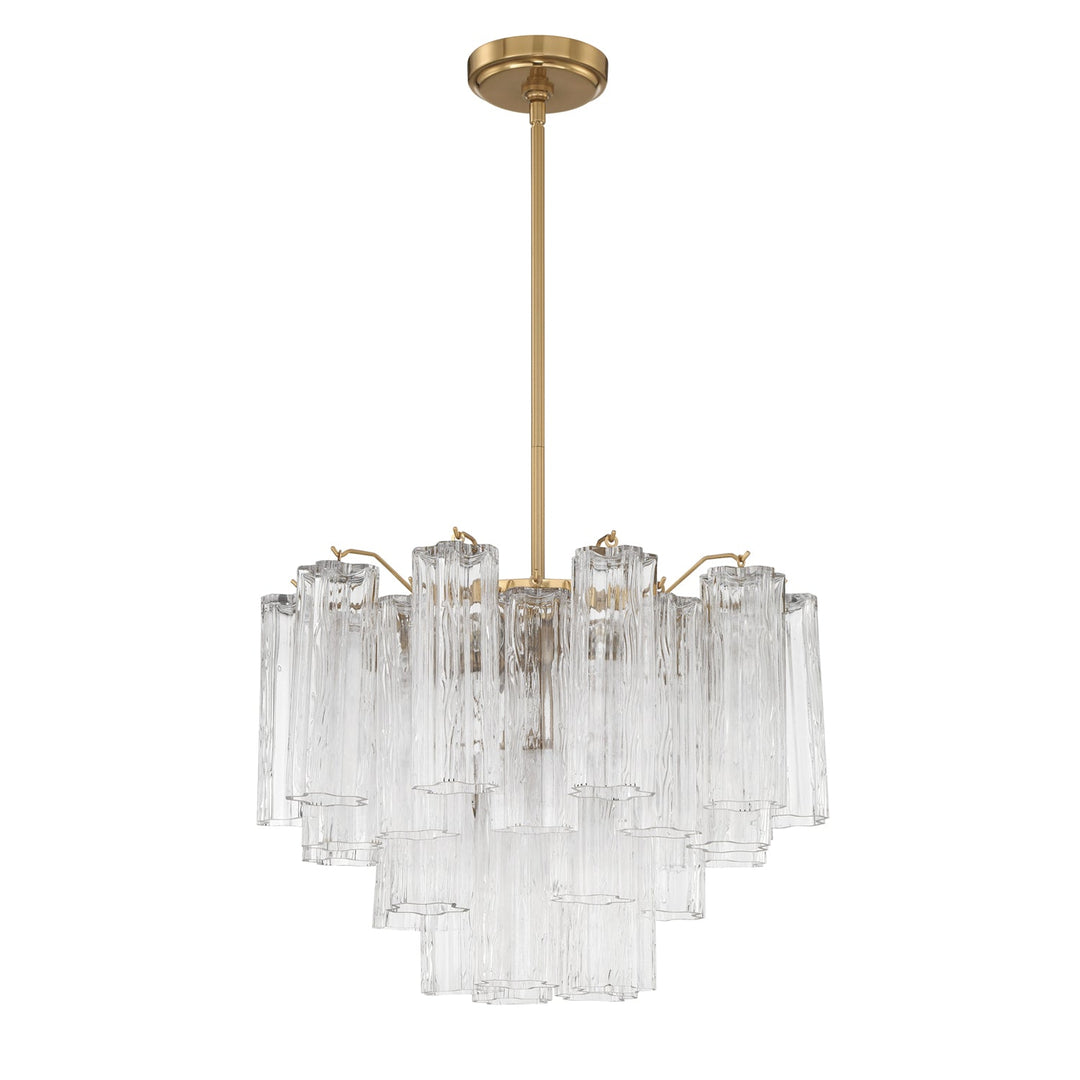 Addis 6 Light Aged Brass Chandelier Crystorama