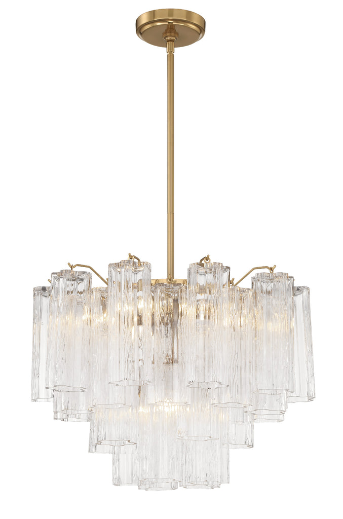 Addis 6 Light Aged Brass Chandelier Crystorama