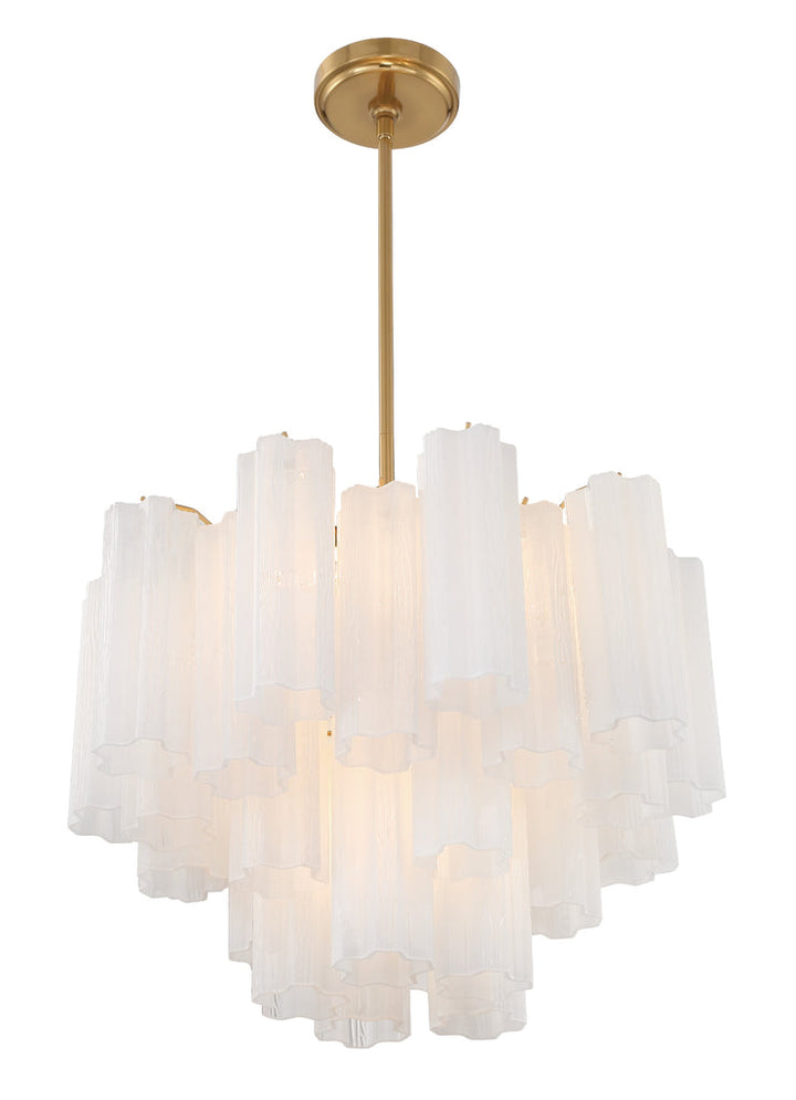 Addis 6 Light Aged Brass Chandelier Crystorama