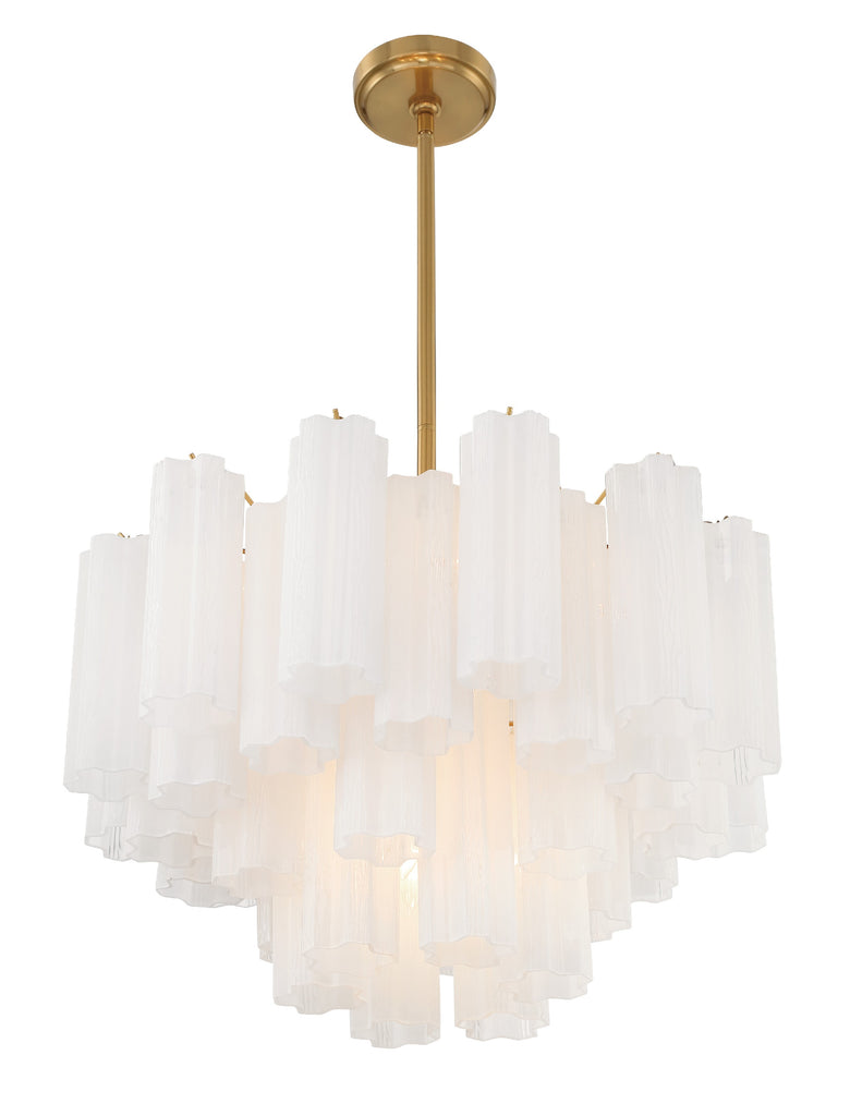 Addis 9 Light Aged Brass Chandelier Crystorama