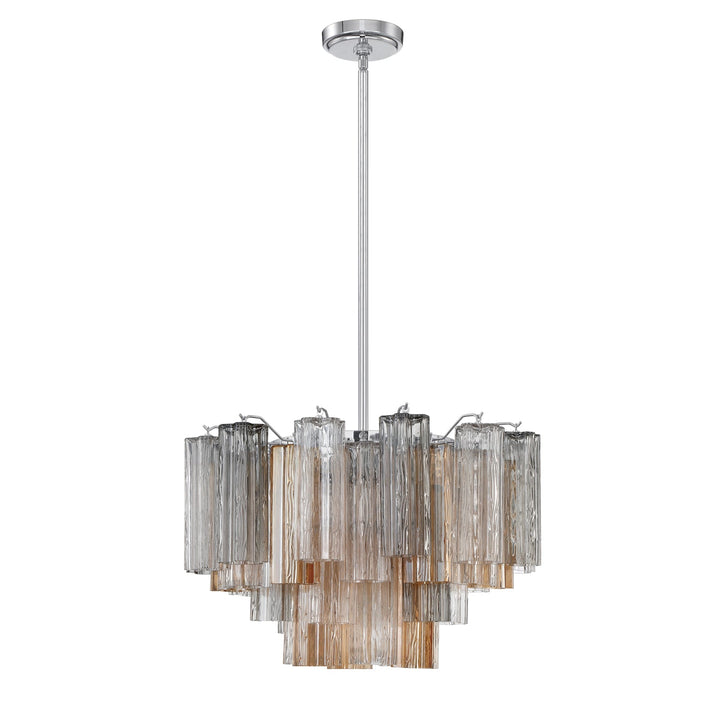 Addis 9 Light Polished Chrome Chandelier Crystorama