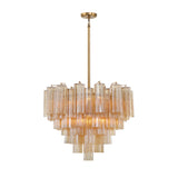 Addis 12 Light Aged Brass Chandelier Crystorama