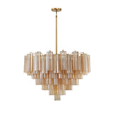 Addis 16 Light Aged Brass Chandelier Crystorama