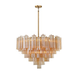 Addis 16 Light Aged Brass Chandelier Crystorama