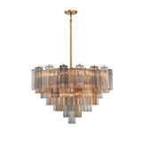 Addis 16 Light Aged Brass Chandelier Crystorama