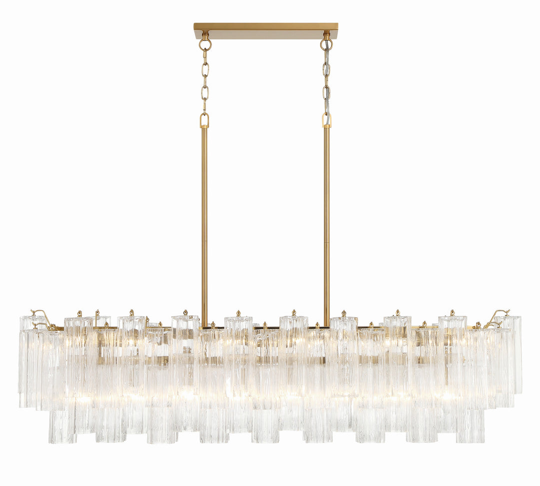 Addis 14 Light Aged Brass Chandelier Crystorama