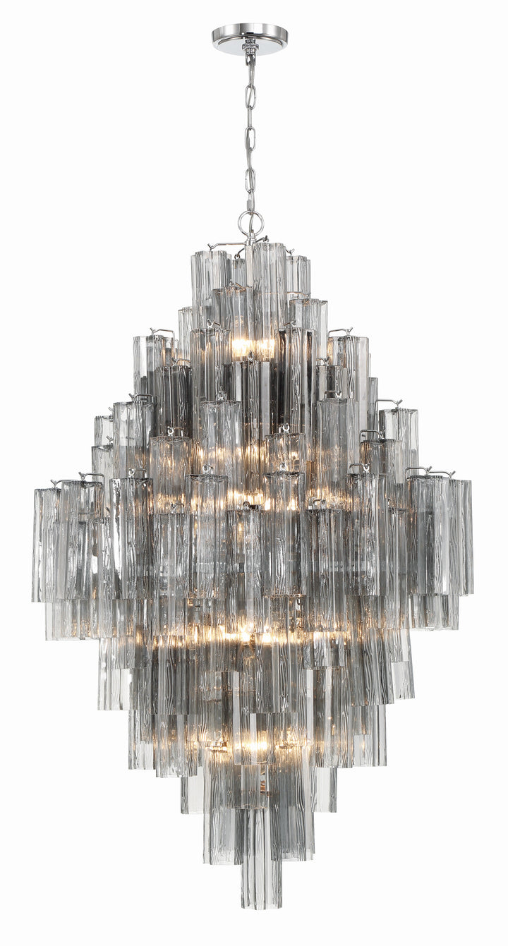 Addis 20 Light Polished Chrome Chandelier Crystorama