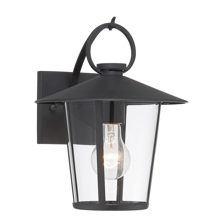 Andover 1 Light Matte Black Outdoor Sconce Crystorama