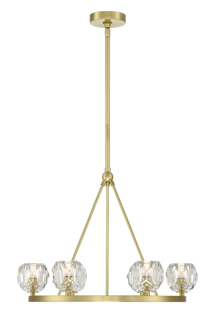 Aragon 6 Light Soft Brass Chandelier Crystorama