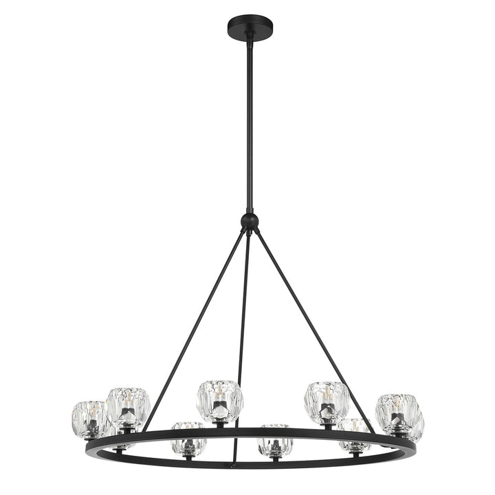 Aragon 10 Light Matte Black Chandelier Crystorama