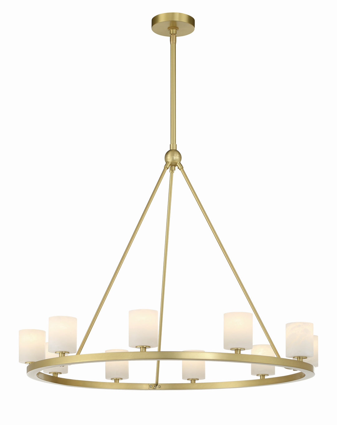 Aragon 10 Light Soft Brass Chandelier Crystorama