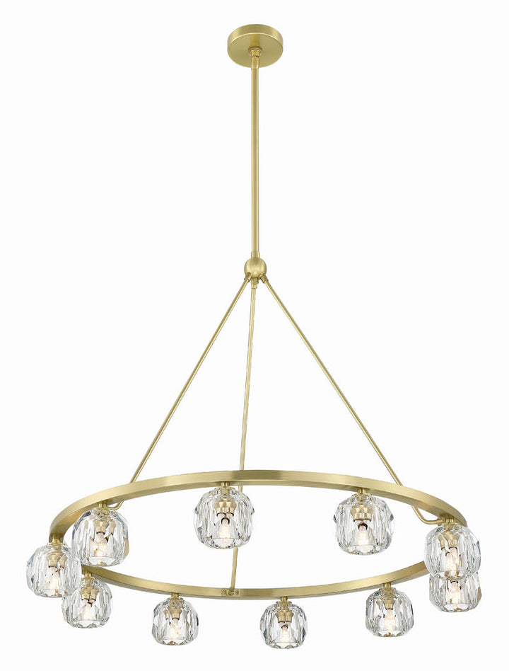 Aragon 10 Light Soft Brass Chandelier Crystorama