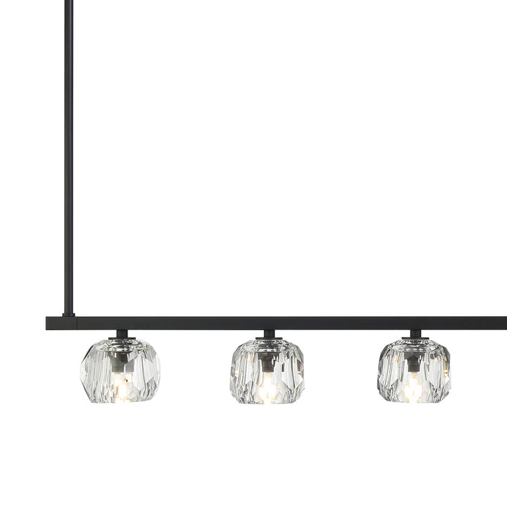 Aragon 7 Light Matte Black Chandelier Crystorama