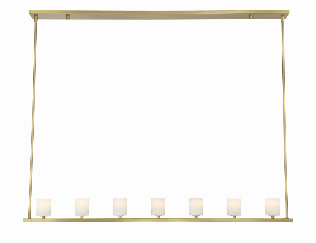 Aragon 7 Light Soft Brass Chandelier Crystorama