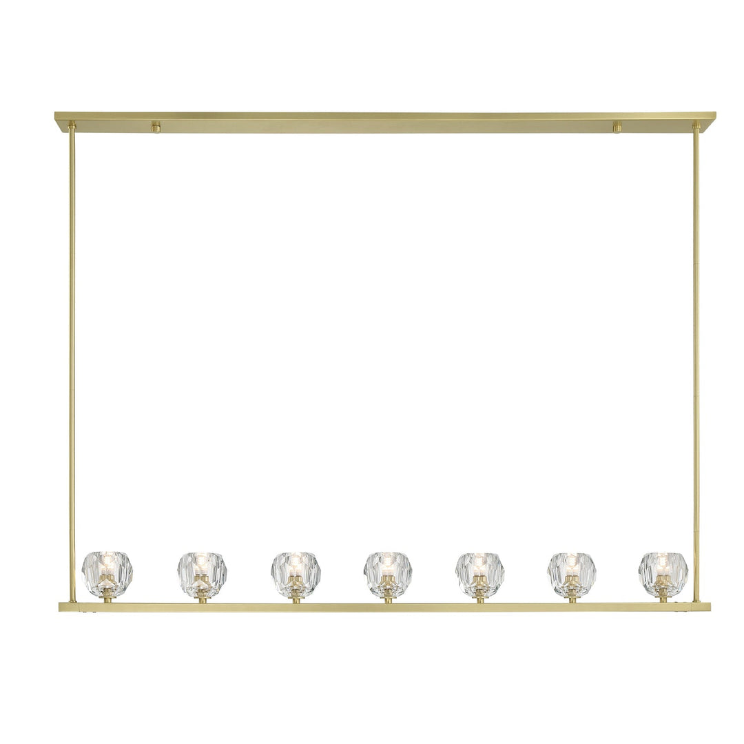 Aragon 7 Light Soft Brass Chandelier Crystorama