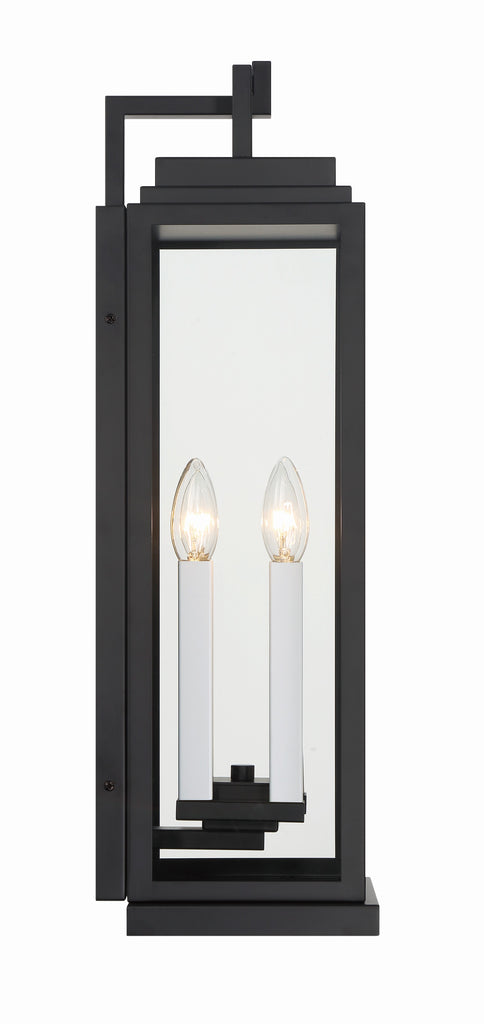 Aspen 4 Light Matte Black Outdoor Sconce Crystorama