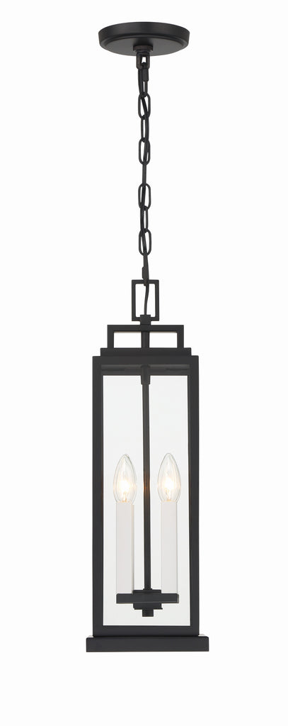 Aspen 4 Light Matte Black Outdoor Pendant Crystorama