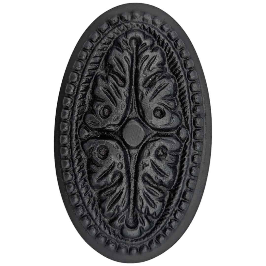 Maltesia Flower Rosette Door Set with Avalon Oval Door Knobs (Several Finishes Available)