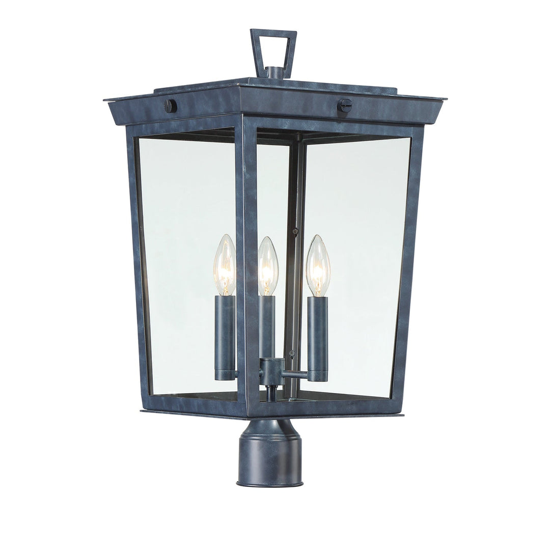 Belmont 3 Light Graphite Outdoor Post Crystorama