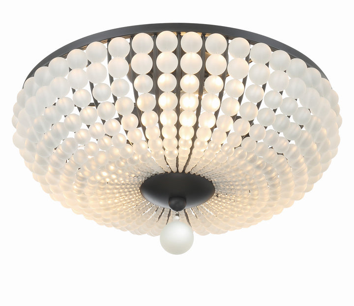 Crystorama Crystorama Bella 3 Light Matte Black Semi Flush Mount