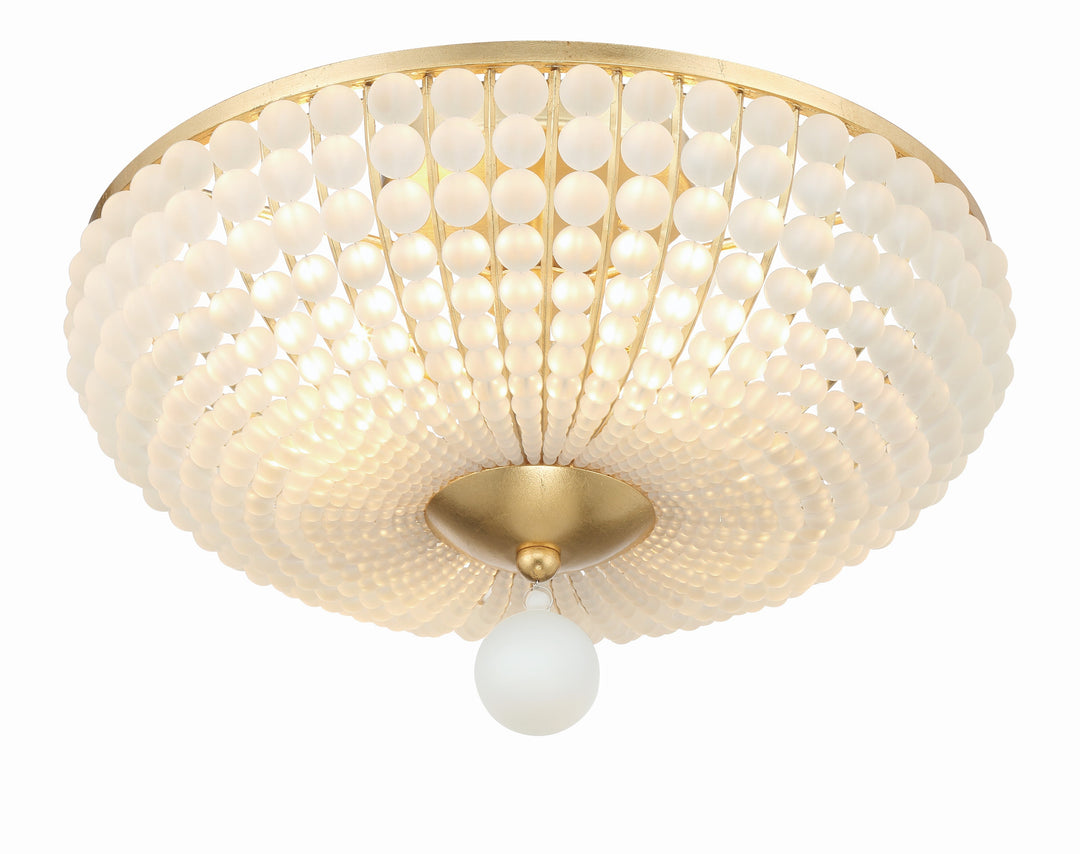 Crystorama Crystorama Bella 4 Light Antique Gold Semi Flush Mount