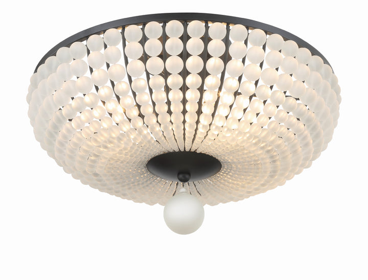 Crystorama Crystorama Bella 4 Light Matte Black Semi Flush Mount